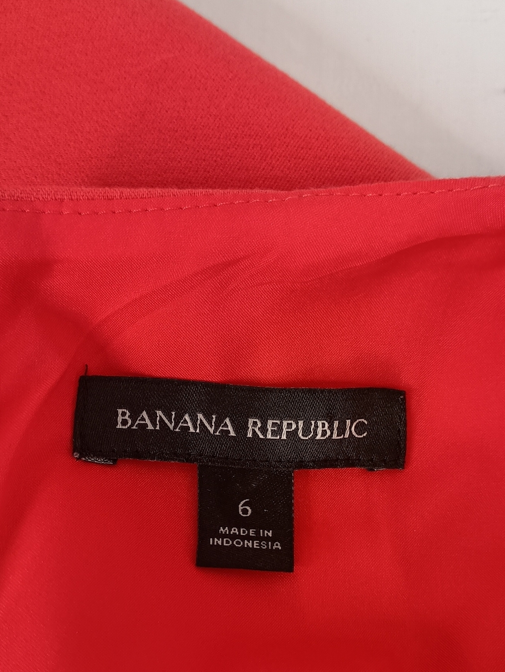 Banana Republic Orange-Red Faux Wrap Dress | Size 6 | Classic - Picture 5 of 8